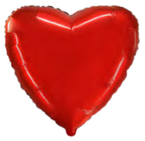 Flexmetal Heart red  18"/45cm
