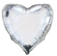 flexmetal Heart Silver  18"/45cm