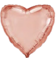 flexmatel Heart  Rose Gold  18"/45cm