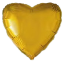 Flexmetal Heart Gold  18"/45cm