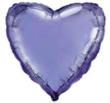 flexmetal Heart Lilac  18"/45cm