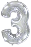 Flexmetal numero 3  Argento 44"/112cm h