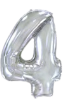 Flexmetal numero 4 Argento 44"/112cm h