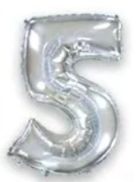 Flexmetal numero 5 Argento 44"/112cm h