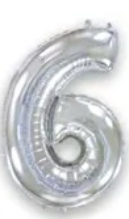 Flexmetal numero 6 Argento 44"/112cm h