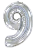 Flexmetal numero 9 Argento 44"/112cm h