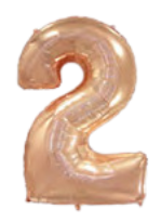 Flexmetal numero 2 Rose Gold 44"/112cm h