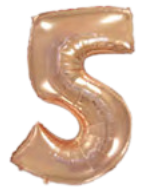 Flexmetal numero 5 Rose Gold 44"/112cm h