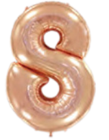 Flexmetal numero 8 Rose Gold 44"/112cm h
