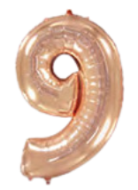 Flexmetal numero 9 Rose Gold 44"/112cm h